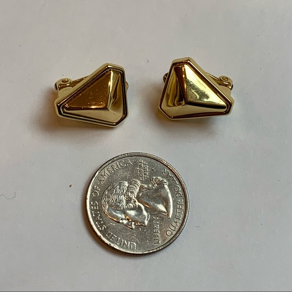 Lot 5 Pair Clip On Earrings Vintage Rhinestone Crystal Silver Gold Tone Costume - Picture 11 of 15